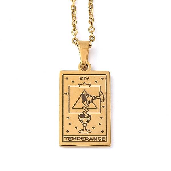 Tarot Theme 304 Stainless Steel Pendant Nacklaces For Women