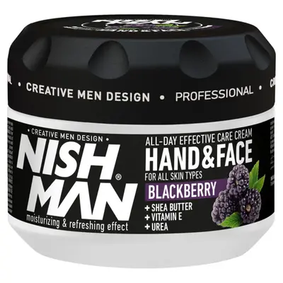 Nishman Hand & Face Cream Blackberry - face and hand cream, blackberry, 300 ml