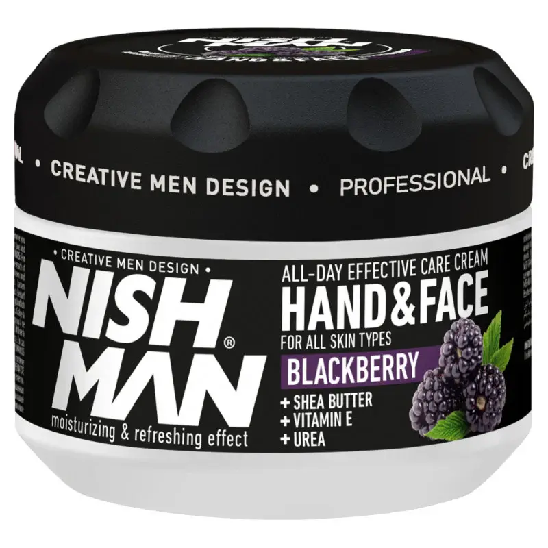 Nishman Hand & Face Cream Blackberry - face and hand cream, blackberry, 300 ml