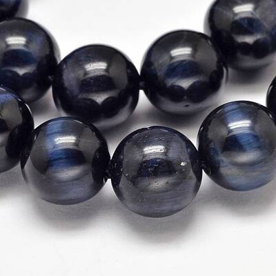 Round Natural Tiger Eye Bead Strands