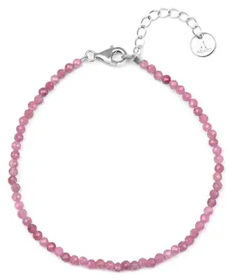 Agato Mineral Bracelet with Pink Tourmaline POL-B19/21L