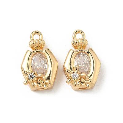 Brass Micro Pave Cubic Zirconia Pendants