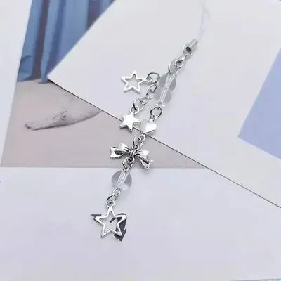Star & Heart Shaped Phone Chain, Simple & Multifunctional Pendant Phone Pendant, Decorative Phone Hanging Ornament for Girls