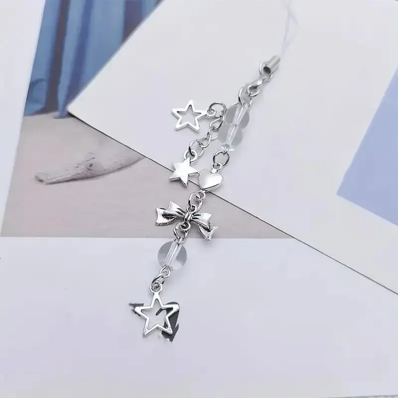 Star & Heart Shaped Phone Chain, Simple & Multifunctional Pendant Phone Pendant, Decorative Phone Hanging Ornament for Girls