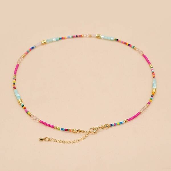 Glass Seed Beaded Necklaces for Women