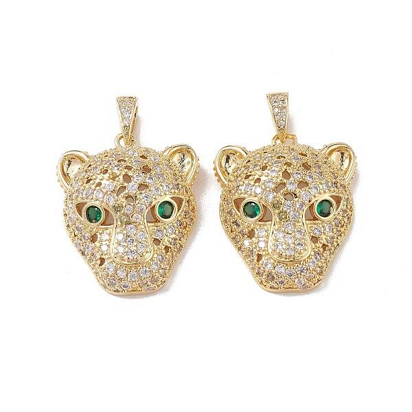 Brass Micro Pave Cubic Zirconia Pendants