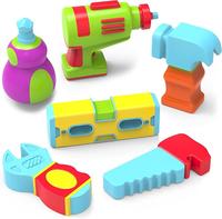 Tub Works Tools Mold Free Bath Toys, 6 Pack | Sealed, No Hole Bath Toys Design Keeps Moisture Out | Soft, Squeezable & Float ...