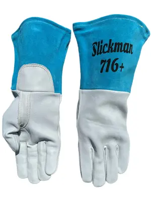 LIMITETD EDTION TEAL SLICKMAN 716 PLUS ELK SKIN WELDING GLOVES