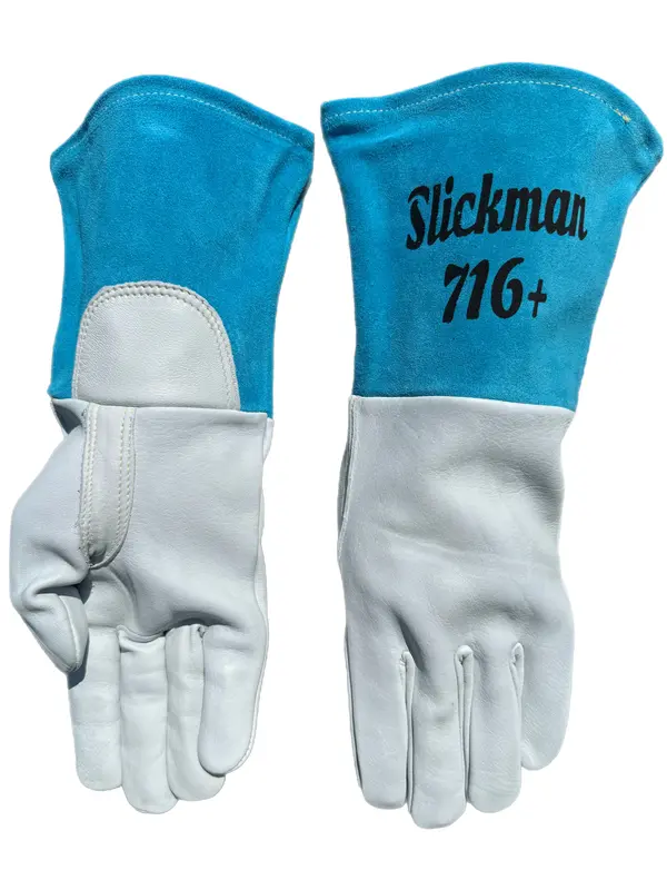 LIMITETD EDTION TEAL SLICKMAN 716 PLUS ELK SKIN WELDING GLOVES