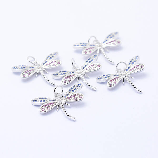 Brass Micro Pave Cubic Zirconia Pendants