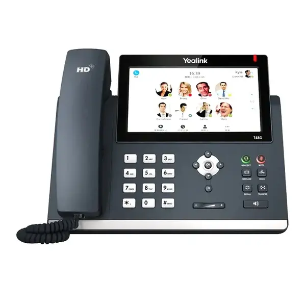 SIP-T48G Yealink 6-Lines 2-Ports Ethernet 7-Inch Touch Screen Bluetooth IP Phone