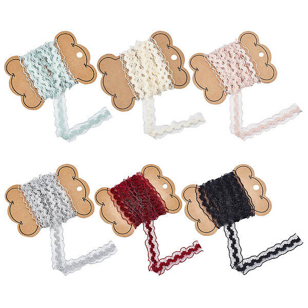 12m 6 Colors Braided Net Lace Elastic Rubber Cord/Band