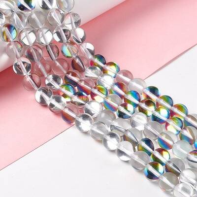 Synthetic Moonstone Beads Strands