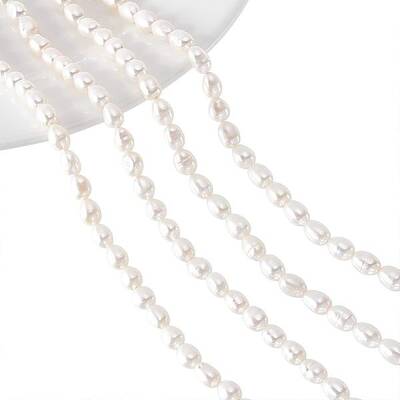 2 Strands Natural Cultured Freshwater Pearl Beads Strands