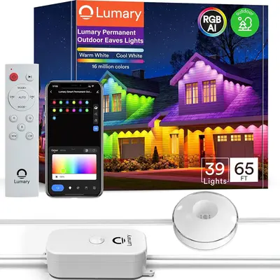Lumary RGBAI Permanent Outdoor Lights, 50ft with 39 LED Lights / 1 pcs