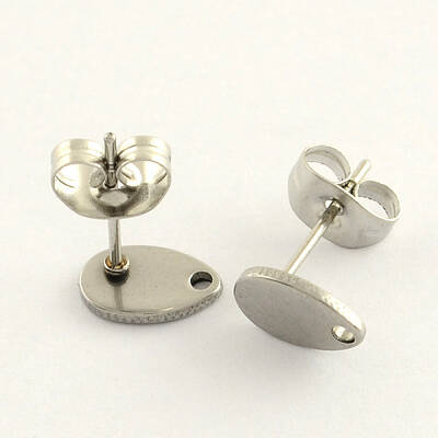 Non-Tarnish 304 Stainless Steel Stud Earring Findings