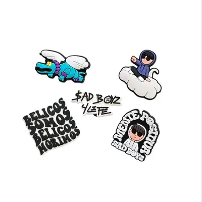 Jr H Sad Boys Shoe Charms for Shoe Decorations - Footwear Accessories - shoe decoration fashionable novelty Colorful Comfort