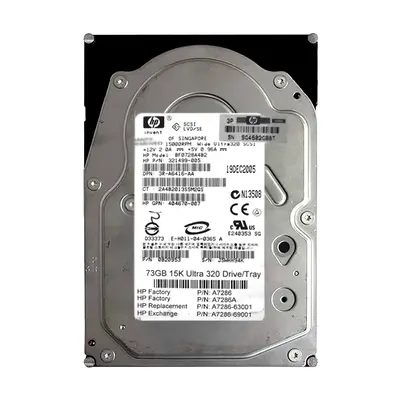 A7286-69001 HP 72.8GB Ultra-320 SCSI 15000 3.5-inch Hard Drive