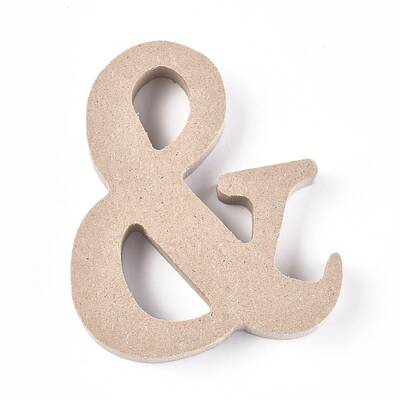 Ampersand Unfinished Wood Decoration