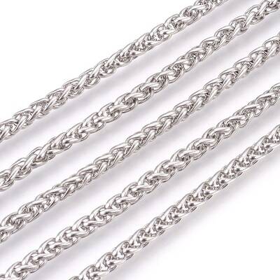 Tarnish Resistant 304 Stainless Steel Wheat Chains