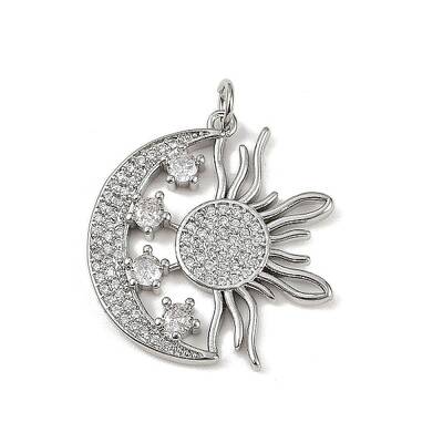 Brass Micro Pave Cubic Zirconia Pendants
