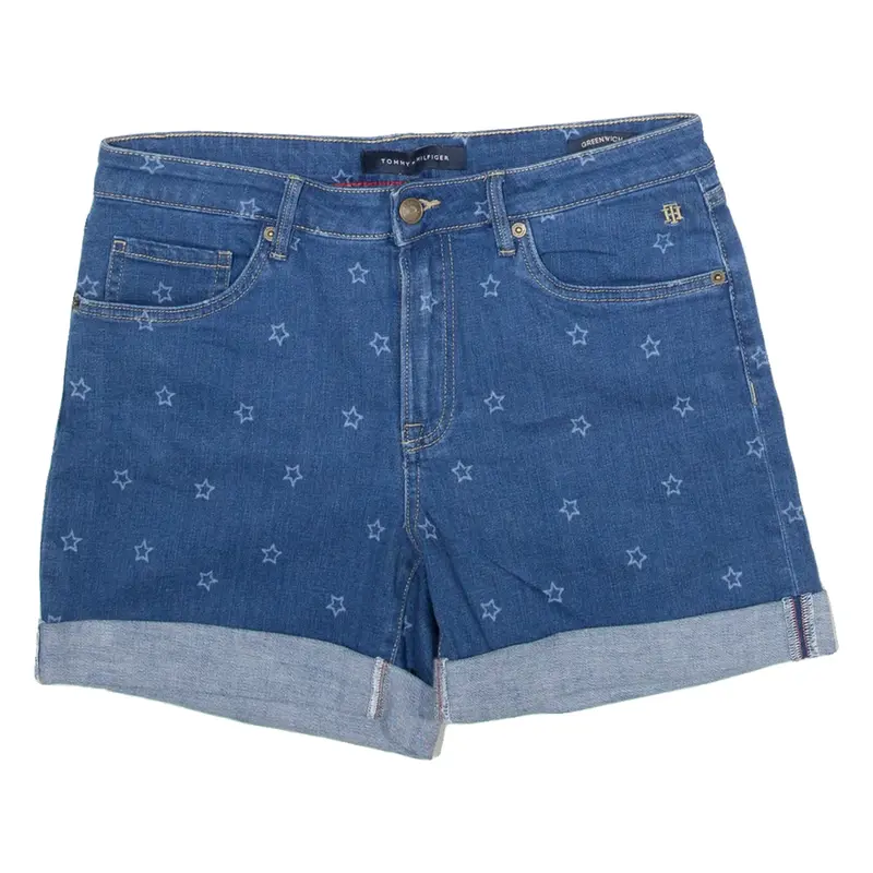 TOMMY HILFIGER Womens Denim Shorts Blue M W32