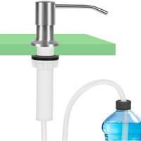 Premium Built-in Sink Soap Dispenser Brushed Nickel Under Sink Pump with 47\