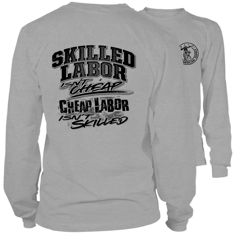 Skilled Labor - Long Sleeve Heather Gray T-Shirt