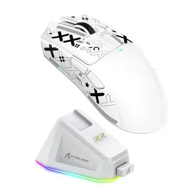 X11 Wireless Attack Shark Mouse Gaming Mouse, for PixArt PAW3311 Gaming Sensor, BT/2.4G/Wired Connectivity with RGB Magnetic...