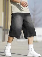 Baggy Jean Raw Trim Casual Loose Denim Shorts Bermuda Jean Loose Short Jorts