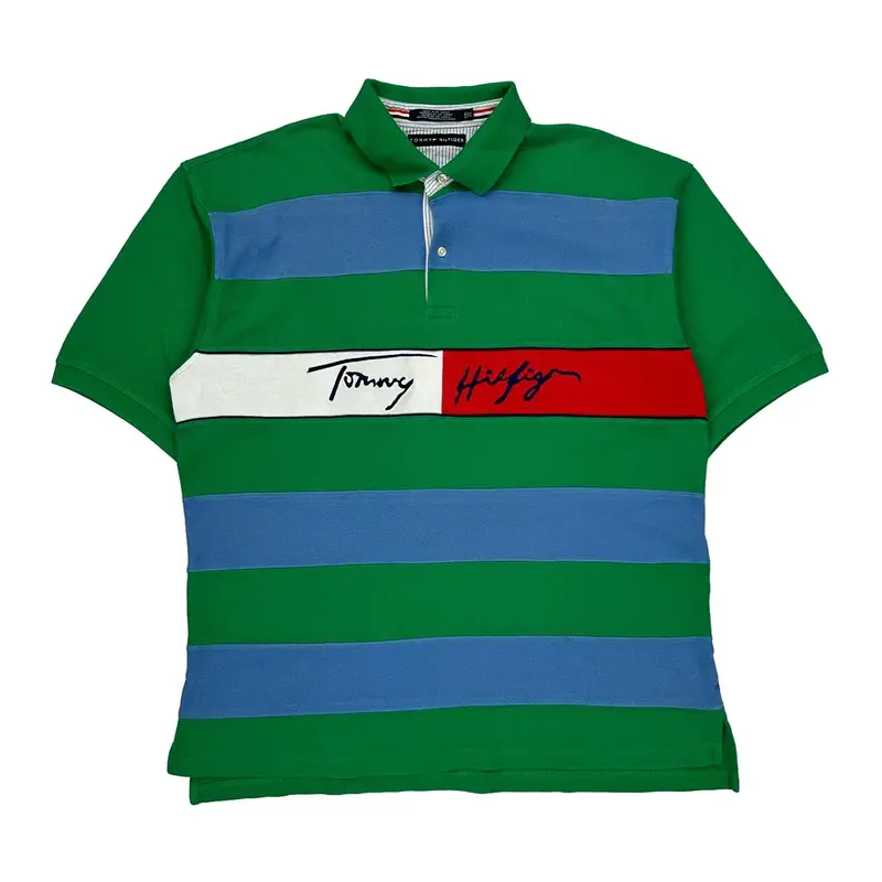Tommy Hilfiger Polo Shirt - 2XL Blue Cotton