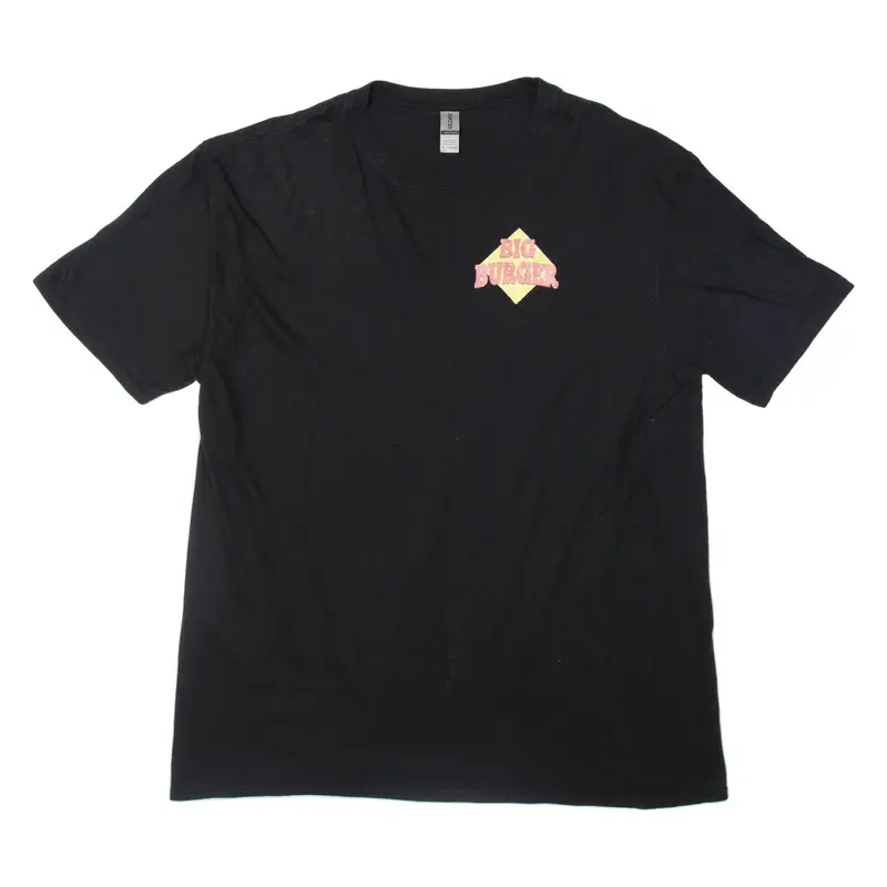 GILDAN Big Burger Mens T-Shirt Black XL