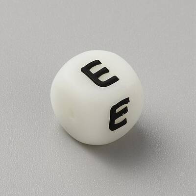 Luminous Cube with Letter Food Grade Eco-Friendly Silicone Beads