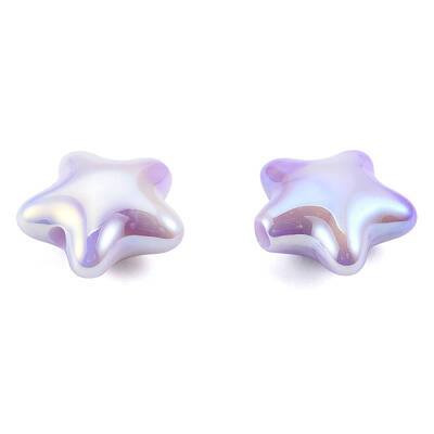 UV Plating Rainbow Iridescent Acrylic Beads