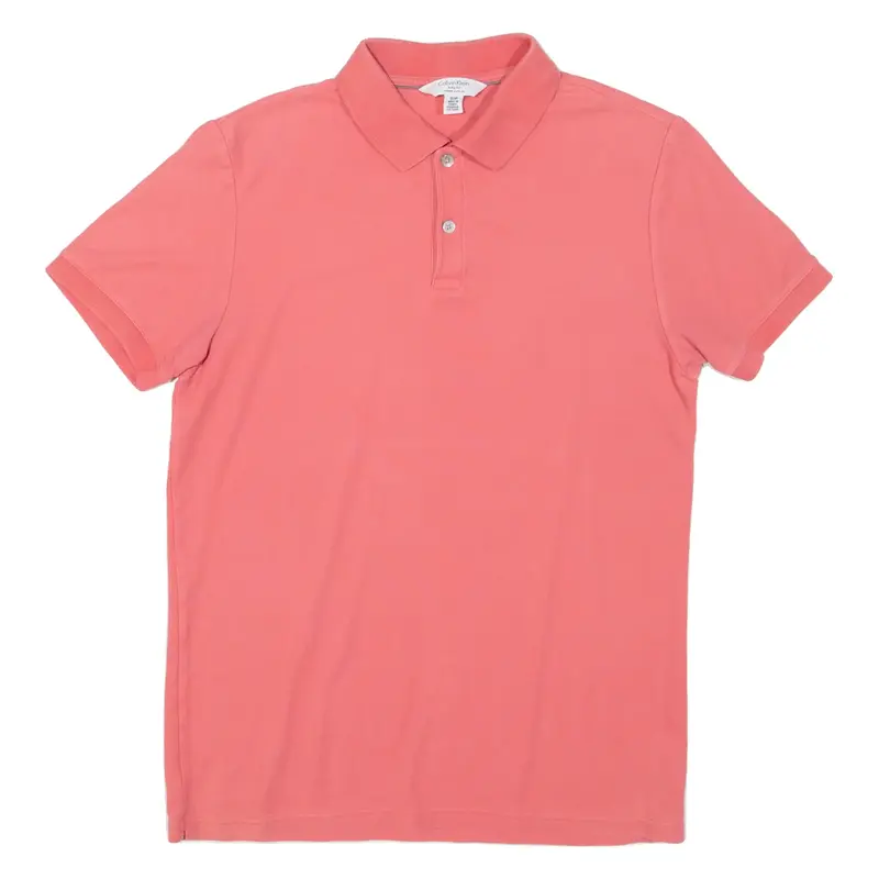 CALVIN KLEIN Body Fit Mens Polo Shirt Pink S