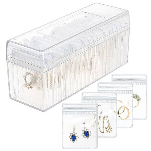 Rectangle Acrylic Jewelry Organizer Storage Boxes