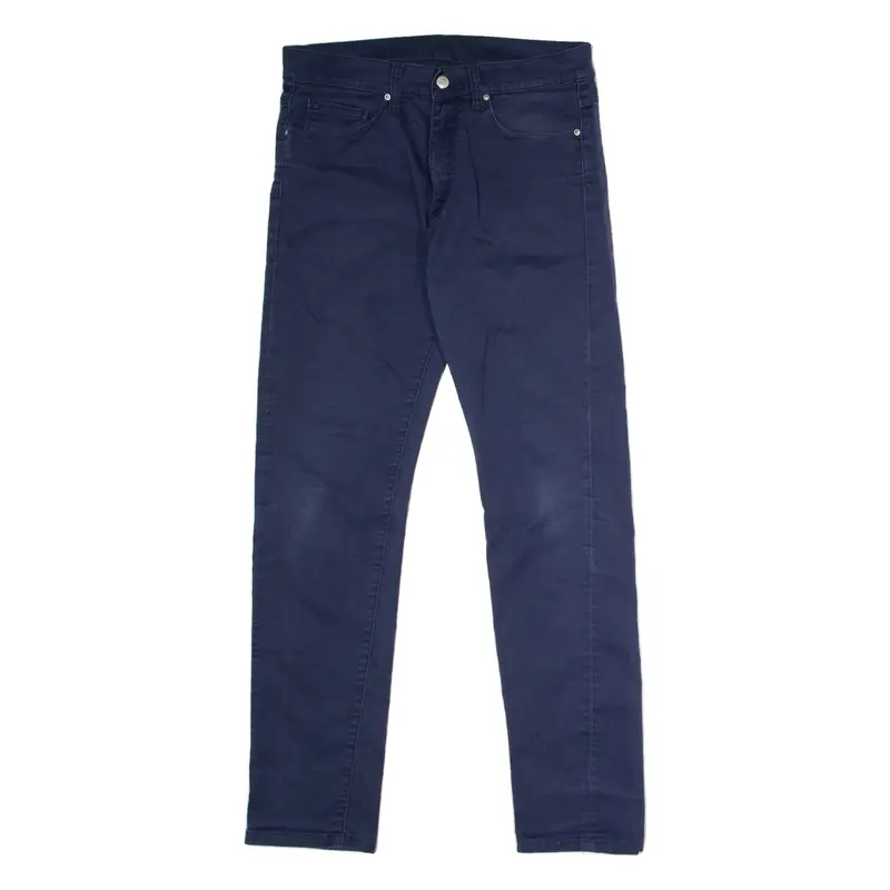 CARHARTT WIP Vicious Mens Twill Trousers Blue Regular Straight W32 L32