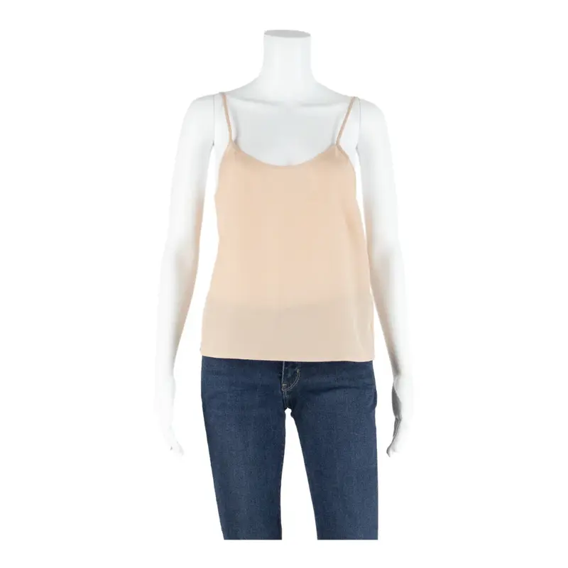 SPIRIT & GRACE Womens Camisole Vest Beige V-Neck Sleeveless S