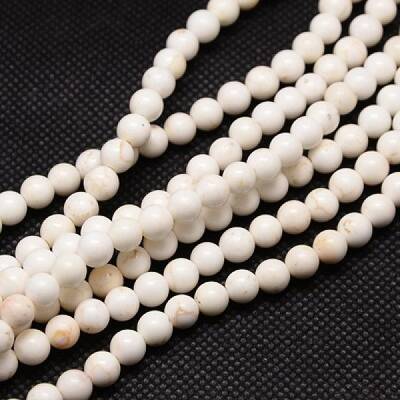 Natural Magnesite Round Beads Strands