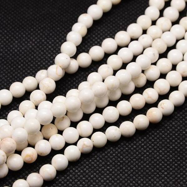 Natural Magnesite Round Beads Strands