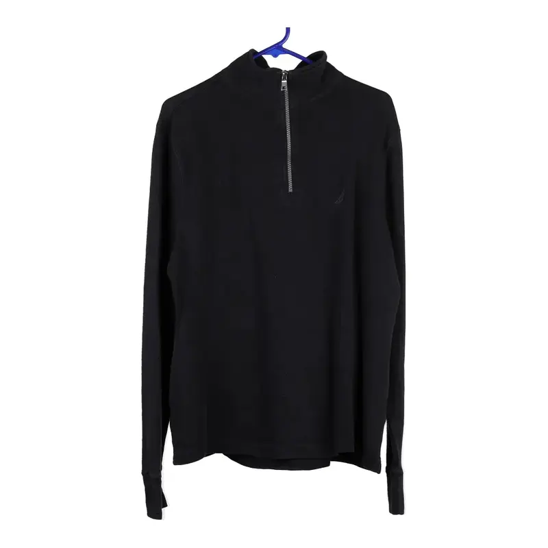 Nautica 1/4 Zip - Medium Black Cotton