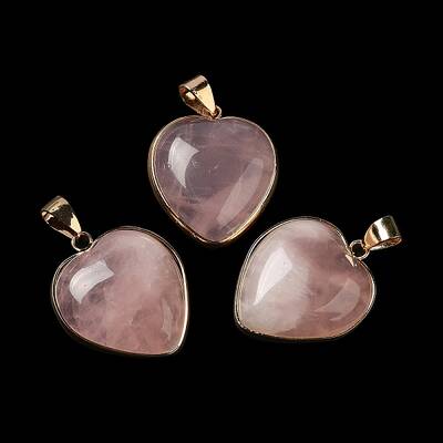 Natural Rose Quartz Pendants