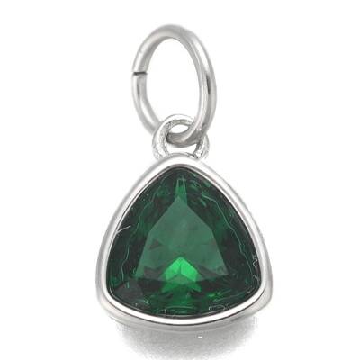 304 Stainless Steel Cubic Zirconia Pendant