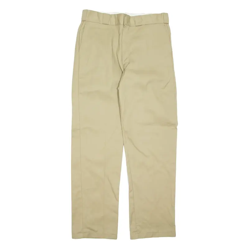 DICKIES Chino Mens Trousers Beige Regular Straight W34 L32