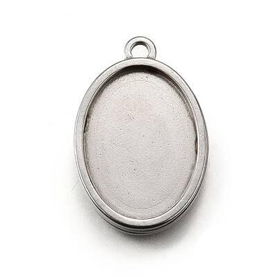 304 Stainless Steel Pendant Cabochon Settings