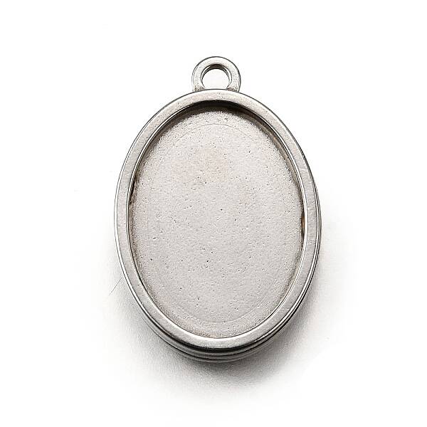 304 Stainless Steel Pendant Cabochon Settings