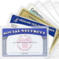 New Medicare Card Holder Protector Sleeves - Social Security Card Protector, Clear PVC Water Resistant Plastic Sleeves for 6 ...