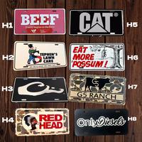 Retro Vintage Custom BEEF License Plate, Only Diesels License Plate, Eat More Possum, Drake License Plate, farm life, hunting...