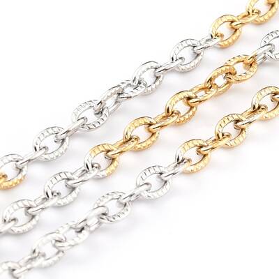 Two Tone 304 Stainless Steel Cable Chains