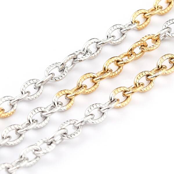 Two Tone 304 Stainless Steel Cable Chains